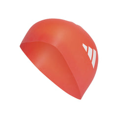 Adidas 3-Stripes Swim Cap - Bright Red/White | Allens Of Kingsbury