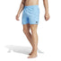 Adidas Mens Solid CLX Classic-Length Swim Shorts - Blue Burst/Black