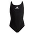Adidas Girls Solid Small Logo Swimsuit - Black