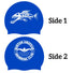 AK Burton Barracudas Club Logo Only Swimming Cap - Royal Blue/White