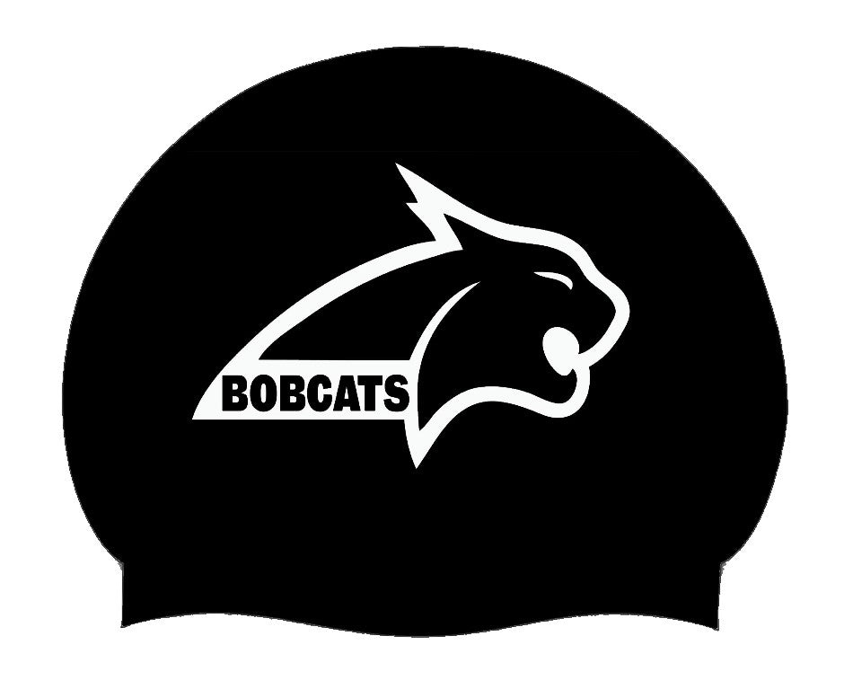 Burnley Bobcats 3pk Club Logo Only Swimming Cap - Black/White | Allens Of Kingsbury