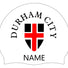 Durham City Club Logo + Name Swimming Cap - White/Black/Red