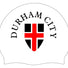 Durham City Club Logo Only Swimming Cap - White/Black/Red