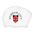 Durham City Long Hair Club Logo Only Swimming Cap - White/Black/Red