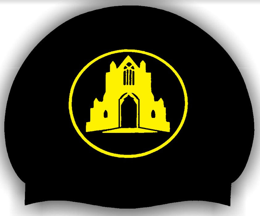 Guisborough Black 3pk Club Logo Only Swimming Cap - Black/Yellow | Allens Of Kingsbury