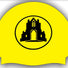 Guisborough Yellow Club Logo Only Swimming Cap - Yellow/Black