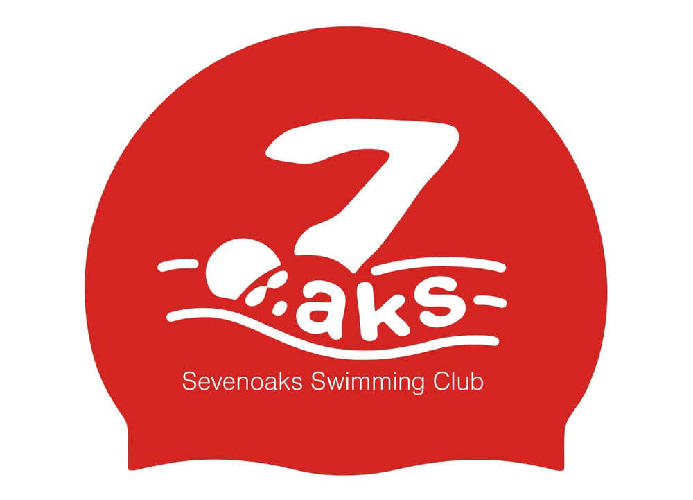 Sevenoaks Club Logo Only Swimming Cap - Red/White | Allens Of Kingsbury