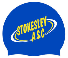Stokesley Blue Club Logo Only Swimming Cap - Blue/Yellow/White | Allens Of Kingsbury
