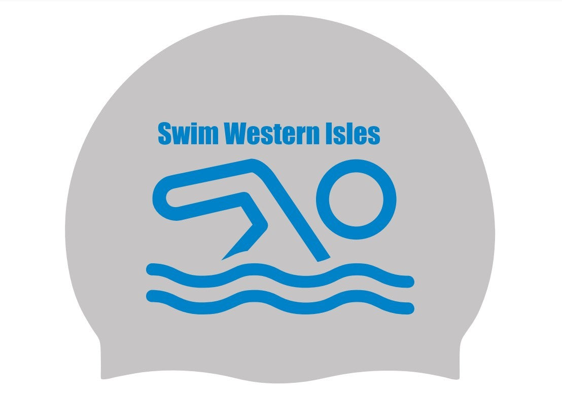 Swim Western Isles Club Logo Only Swimming Cap - Silver | Allens Of Kingsbury