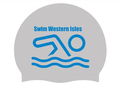 Swim Western Isles Club Logo Only Swimming Cap - Silver | Allens Of Kingsbury