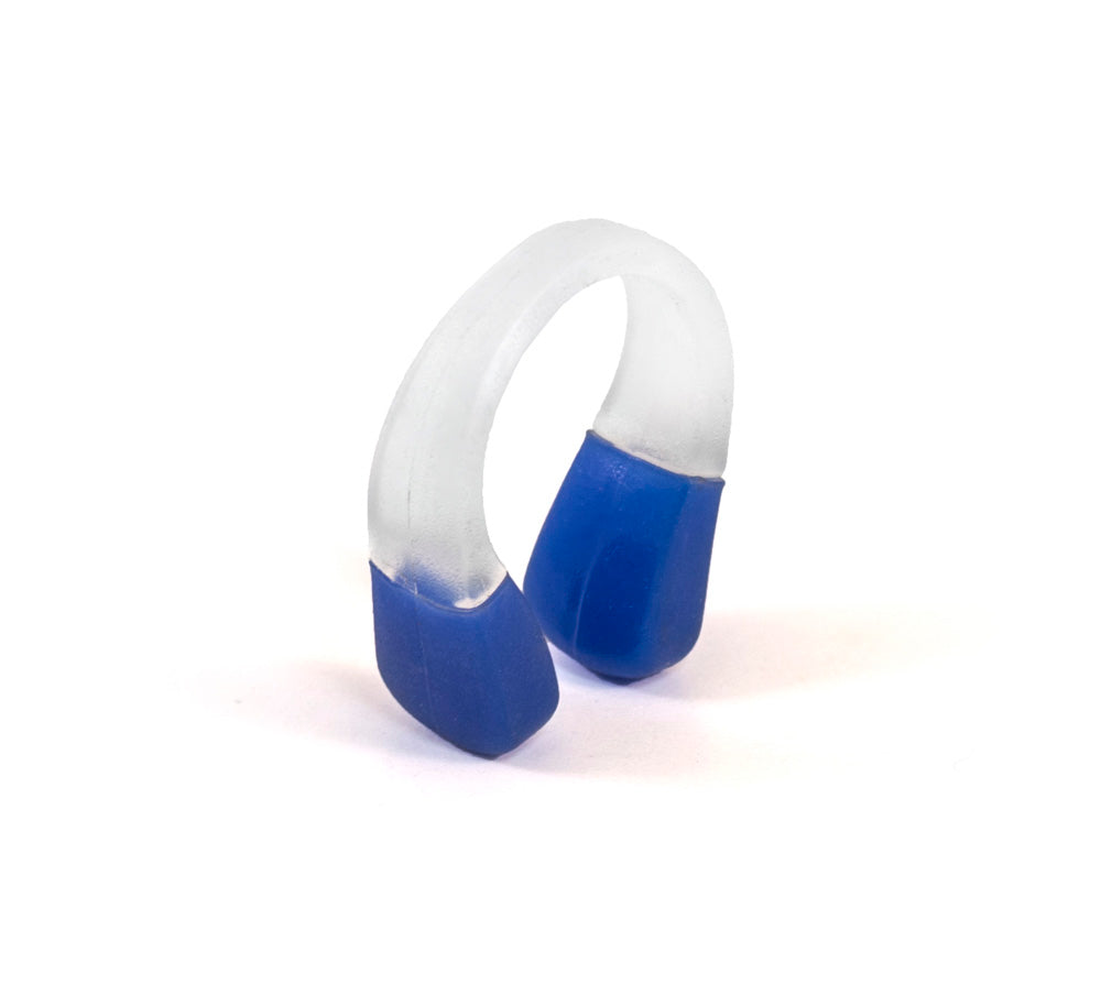Clear AK New Nose Clip, a comfortable and secure nasal clip for improved breathing, shown in a close-up image.