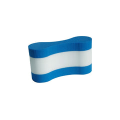 Blue and white AK Pull Buoy for swimming training, featuring a sturdy foam design and ergonomic shape for improved buoyancy.