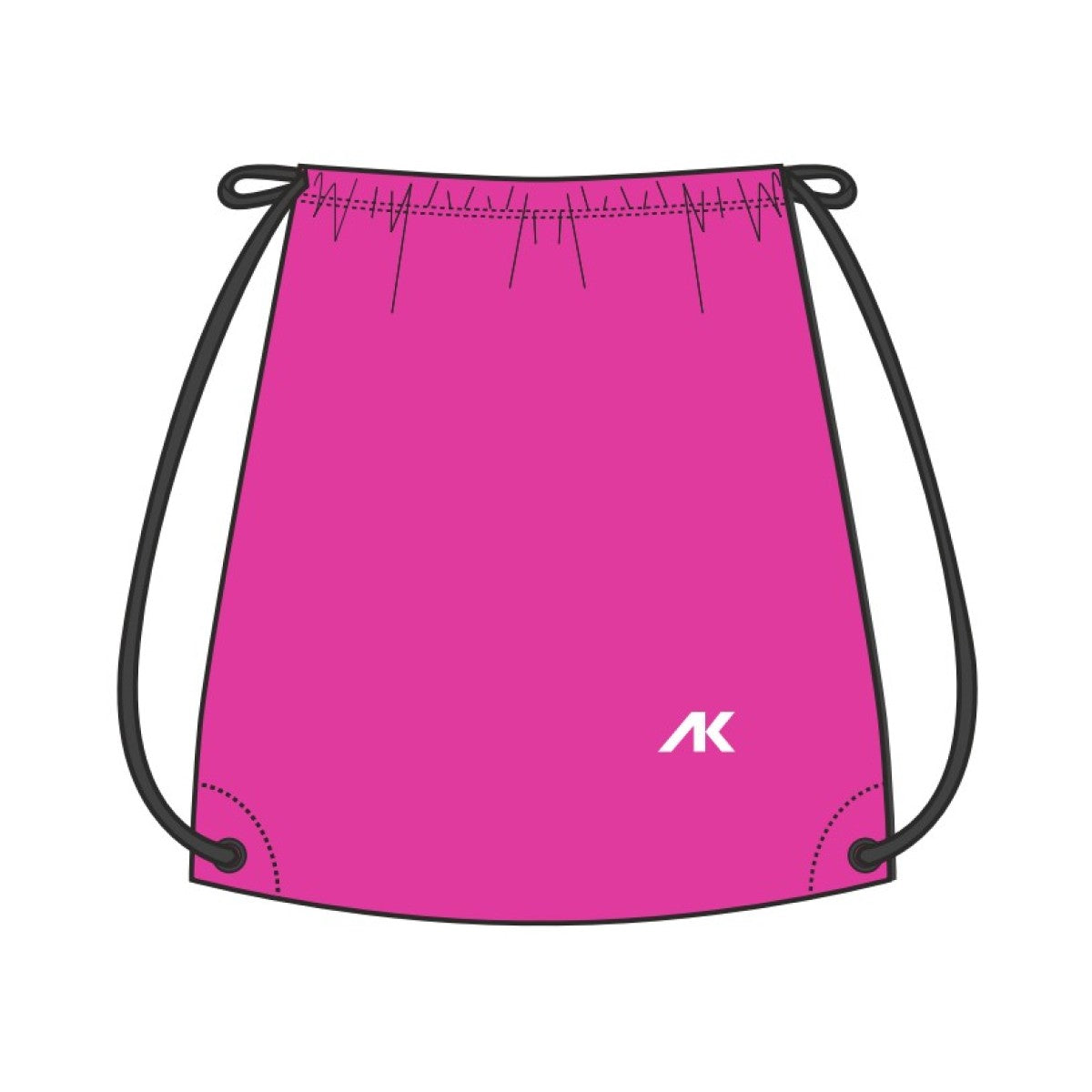AK Drawcord Backpack - Fluo Pink | Allens Of Kingsbury