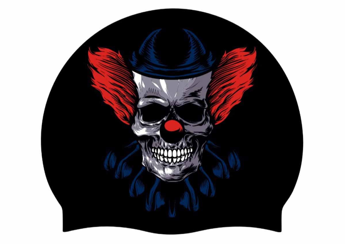 AK Clown Halloween Silicone Cap - Black/White/Red/Royal | Allens Of Kingsbury