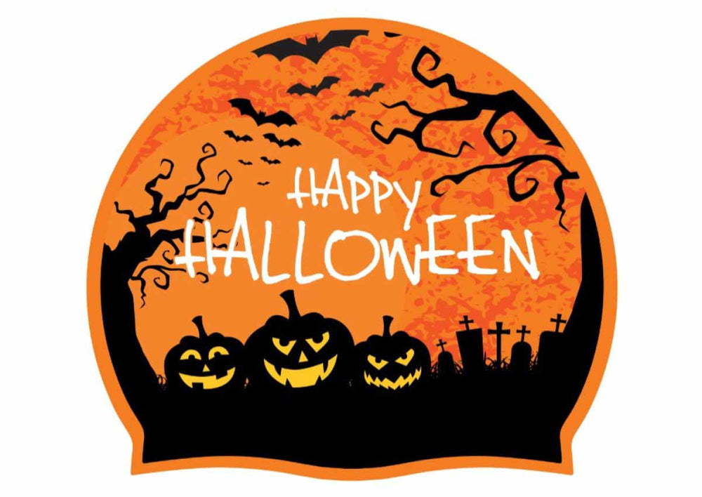 AK Happy Halloween Pumpkin Silicone Cap - Orange/White/Black/Yellow | Allens Of Kingsbury