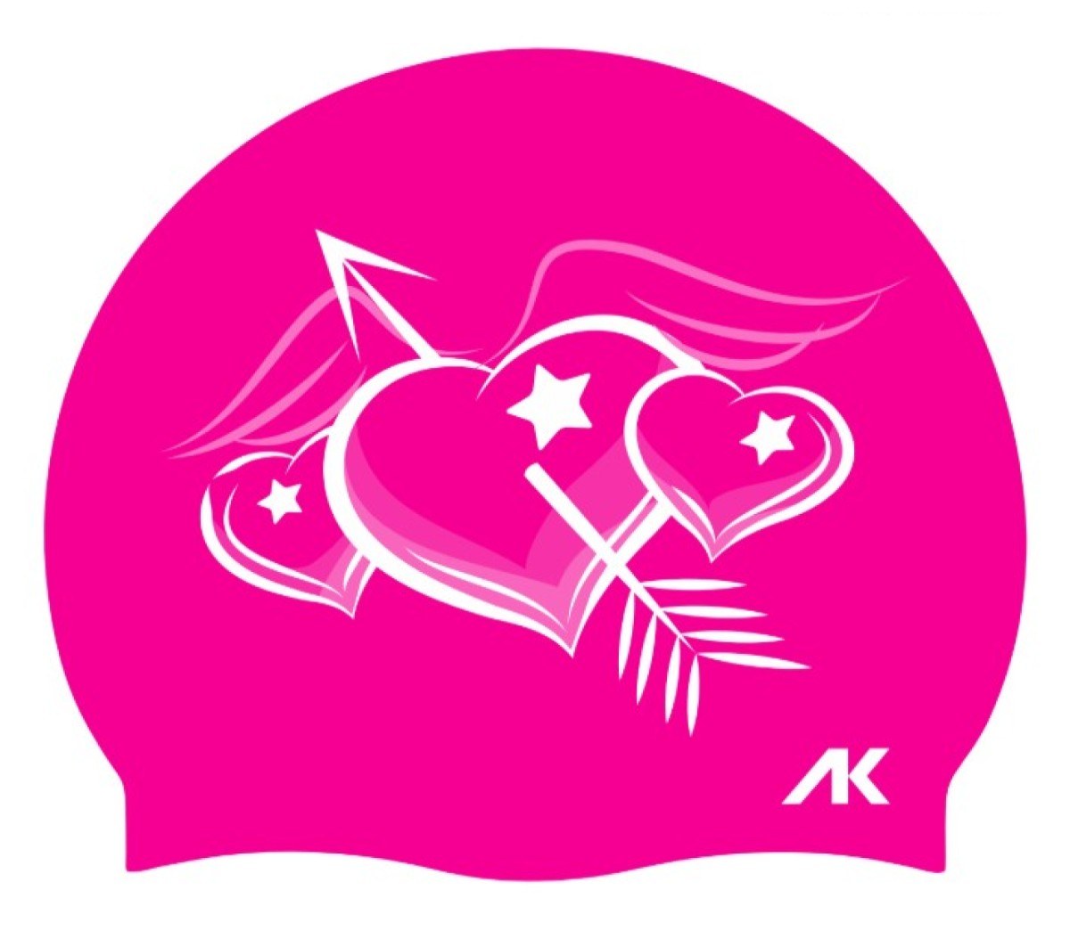 AK Heart Silicone Cap - Pink/White | Allens Of Kingsbury