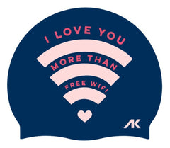 AK I Love You More Than Free Wifi Silicone Cap - Navy/Pink | Allens Of Kingsbury