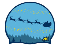 AK Reindeer Santa Sky Christmas Silicone Cap - Blue/Yellow | Allens Of Kingsbury