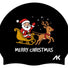 AK Santa Reindeer Merry Christmas Silicone Cap - Black/Multi