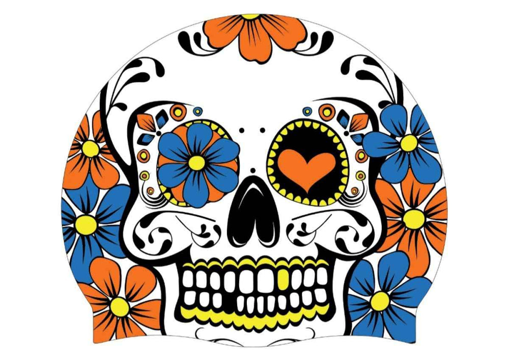 AK Skull Flowers Halloween Silicone Cap - Multi | Allens Of Kingsbury