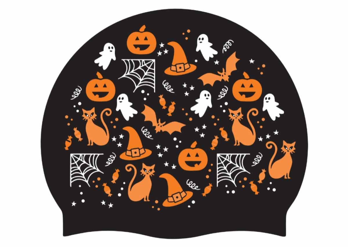 AK Small Logos Halloween Silicone Cap - Black/Orange/White | Allens Of Kingsbury