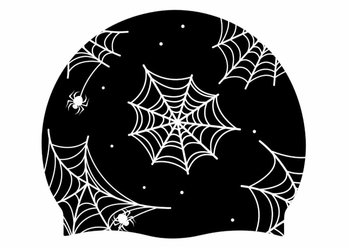AK Spider Web Halloween Silicone Cap - Black/White | Allens Of Kingsbury