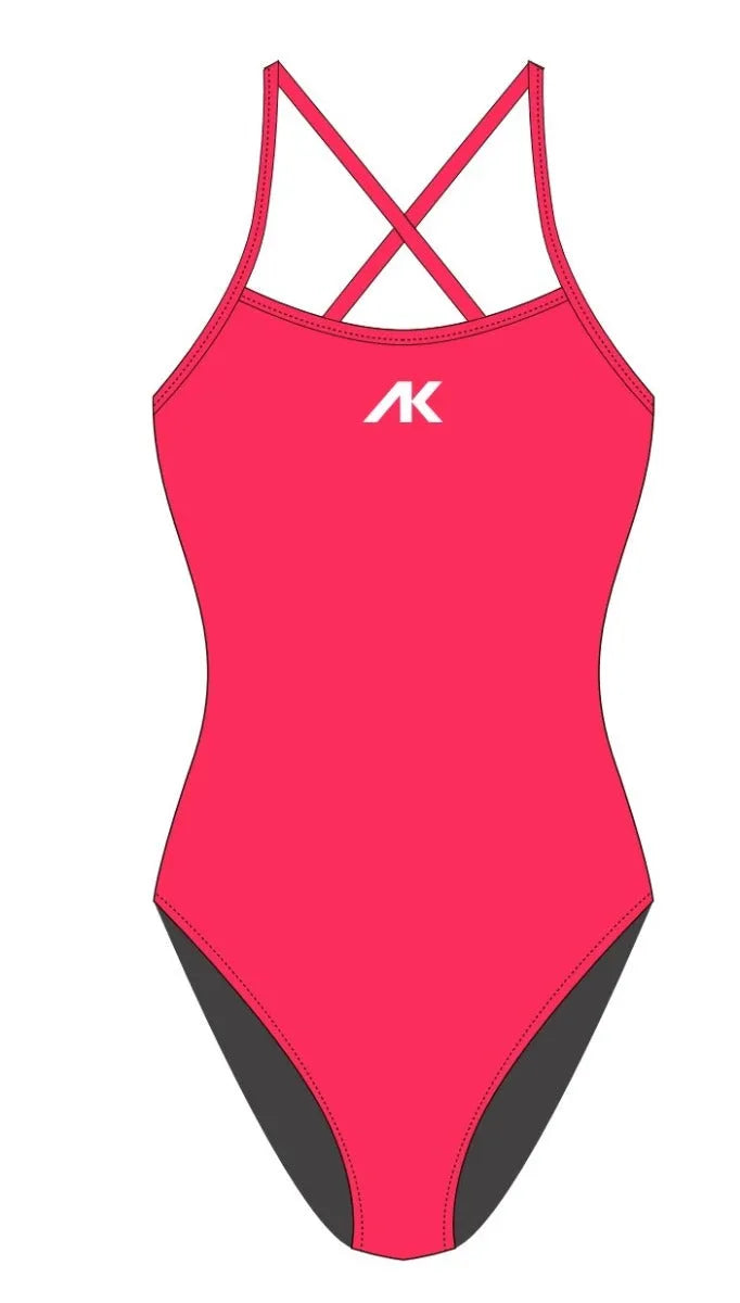 Tieback Swimsuit Neon Cherry