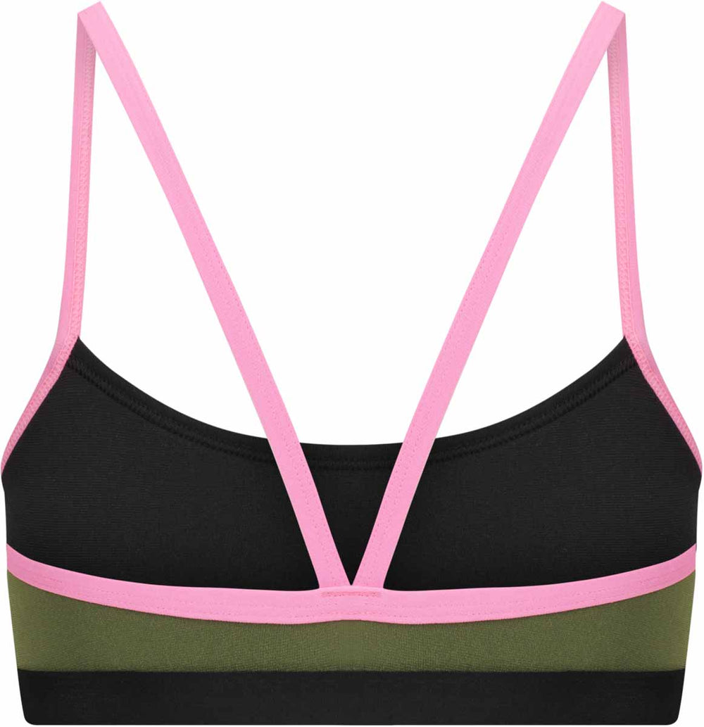 Amanzi Girls Desert Blush Bikini Top - Green/Pink | Allens Of Kingsbury