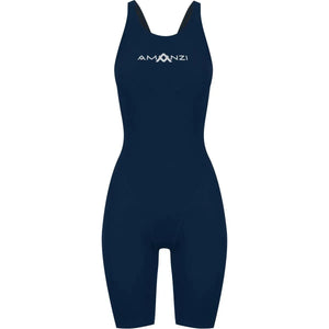 Amani Girls Sapphire Active Kneesuit in navy, featuring a fitted design and long sleeves, ideal for active children.