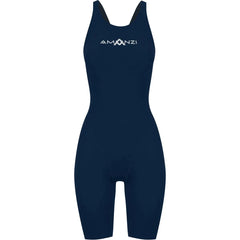 Amani Girls Sapphire Active Kneesuit in navy, featuring a fitted design and long sleeves, ideal for active children.