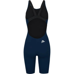 Amani girls' navy sapphire active kneesuit, lightweight and flexible, designed for swimming and active wear.