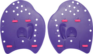 Amani Jewel Hand Paddle Set in purple for swimming and water exercise, featuring ergonomic design and vibrant color.