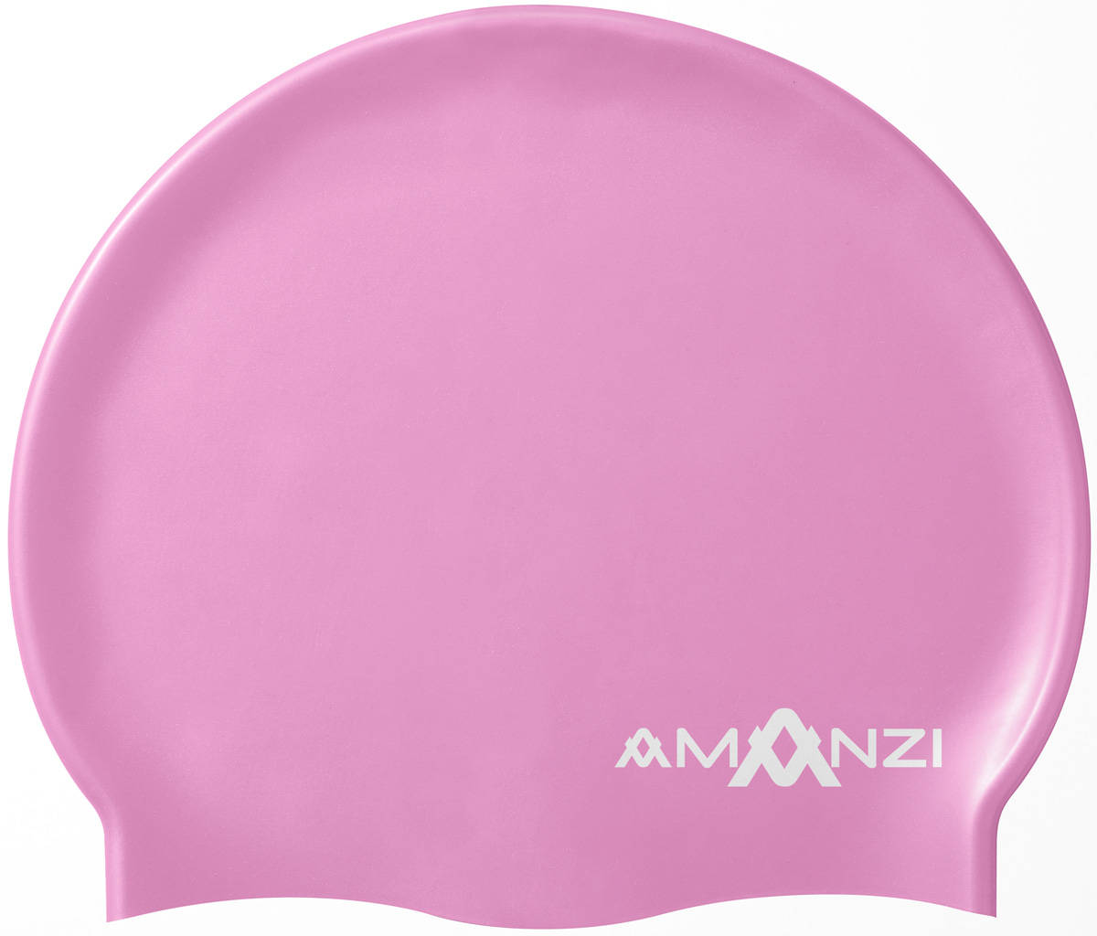 Pink Amanzi Candy swim hat, a comfortable and stylish swim cap made by Amanzi, designed for swimming enthusiasts.