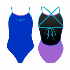 Amanzi Womens Baltix Tie Back One Piece - Blue/Purple | Allens Of Kingsbury