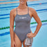 Amanzi Girls Shadow Tie Back One Piece Swimsuit - Grey