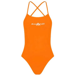Amani Girls Sherbet Tie Back Swimsuit featuring bright sherbet color, adjustable tie-back, and comfortable swimsuit design for kids.