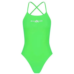 Amani Girls Zesty tie-back swimsuit in vibrant colors, featuring a stylish back tie and comfortable fit for young swimmers.