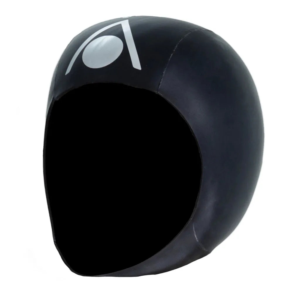 Black AquaSphere Aquaskin Hood V2 neoprene accessory designed for swimming and water sports.
