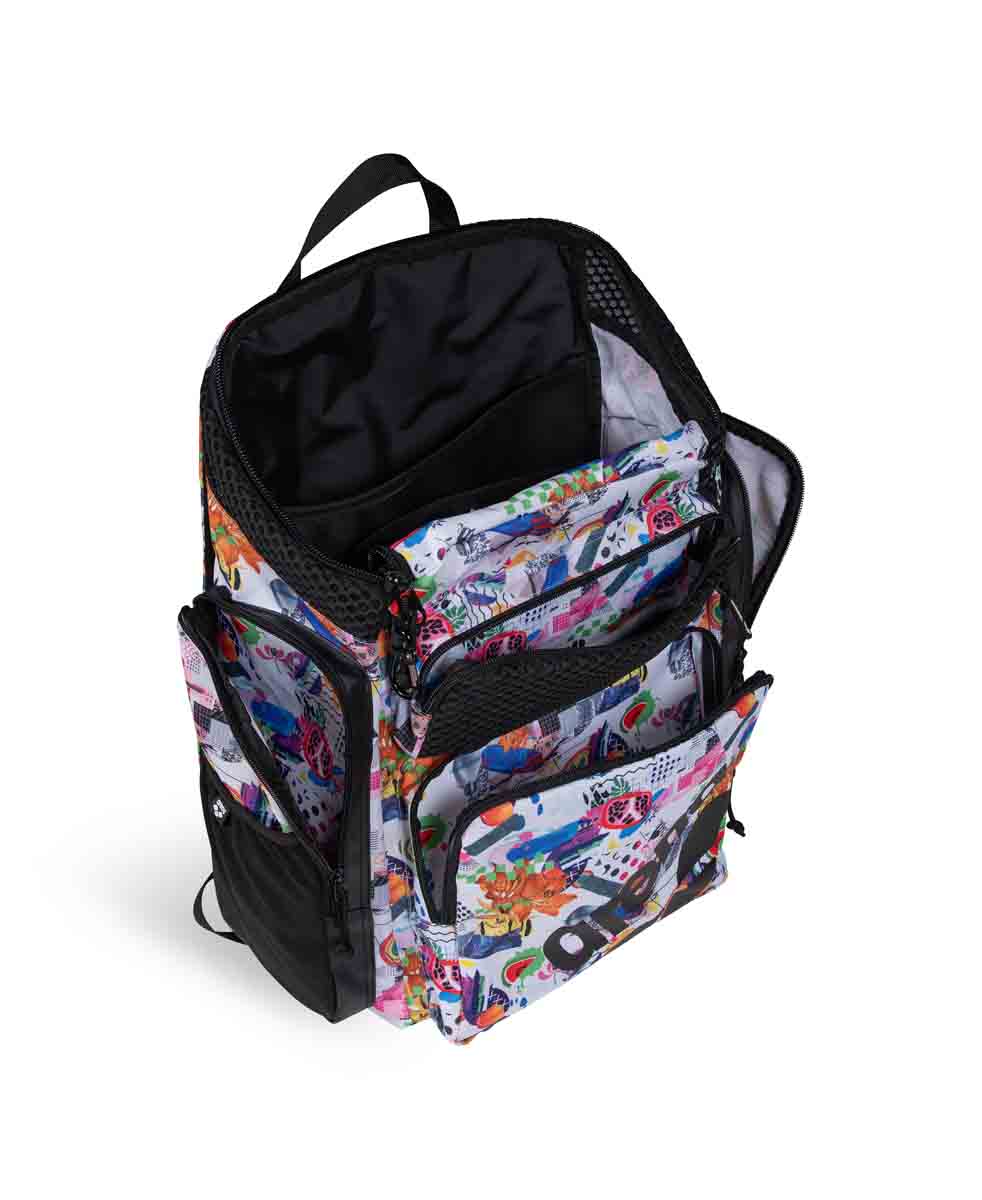 Arena One Go Allover Backpack 45L - Collage | Allens Of Kingsbury