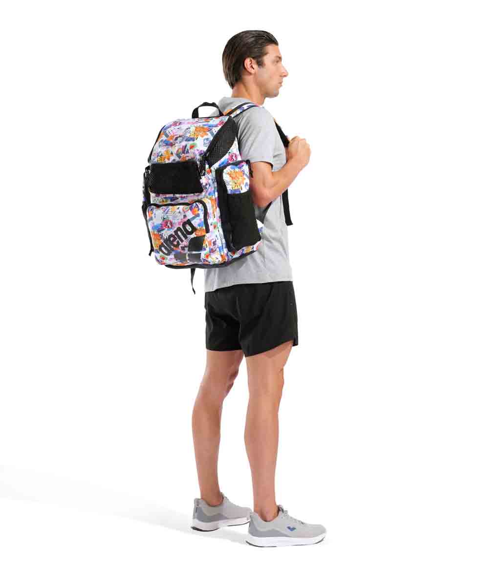 Arena One Go Allover Backpack 45L - Collage | Allens Of Kingsbury