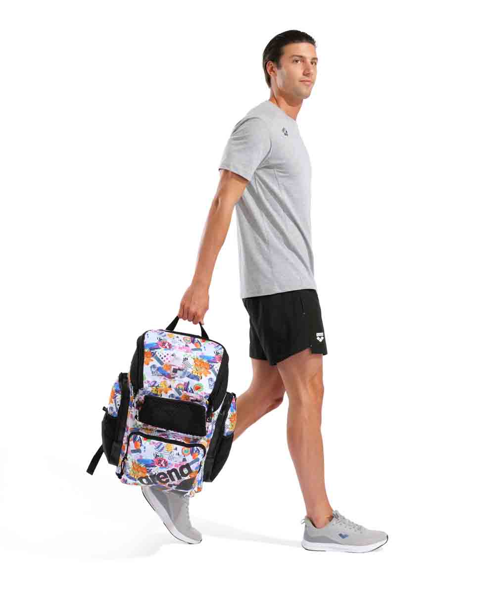 Arena One Go Allover Backpack 45L - Collage | Allens Of Kingsbury