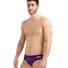 Arena Mens Solid Team Swim Briefs - Plum/White