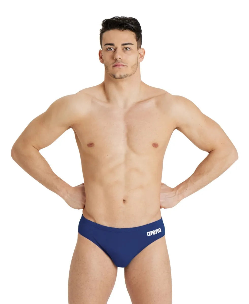 Team Swim Solid Brief Navy Blue