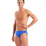 Arena Mens Team Swim Solid Brief - Neon Blue/Team Orange