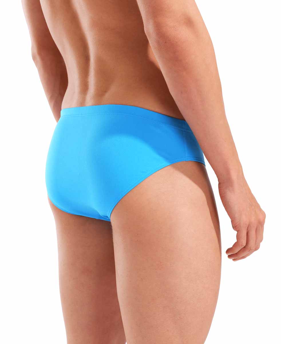 Arena Mens Team Swim Solid Brief - Turquoise/Yellow Star | Allens Of Kingsbury