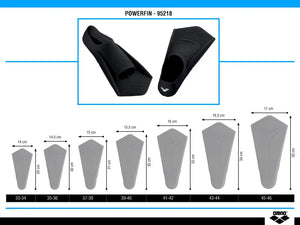 Green Arena Power Fin for swimming, showcasing a sleek, durable fin designed for performance and comfort in the water.