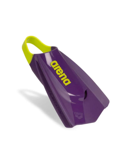 Arena Powerfin Pro II training fins in plum and lime, designed for swim training and performance enhancement. 981