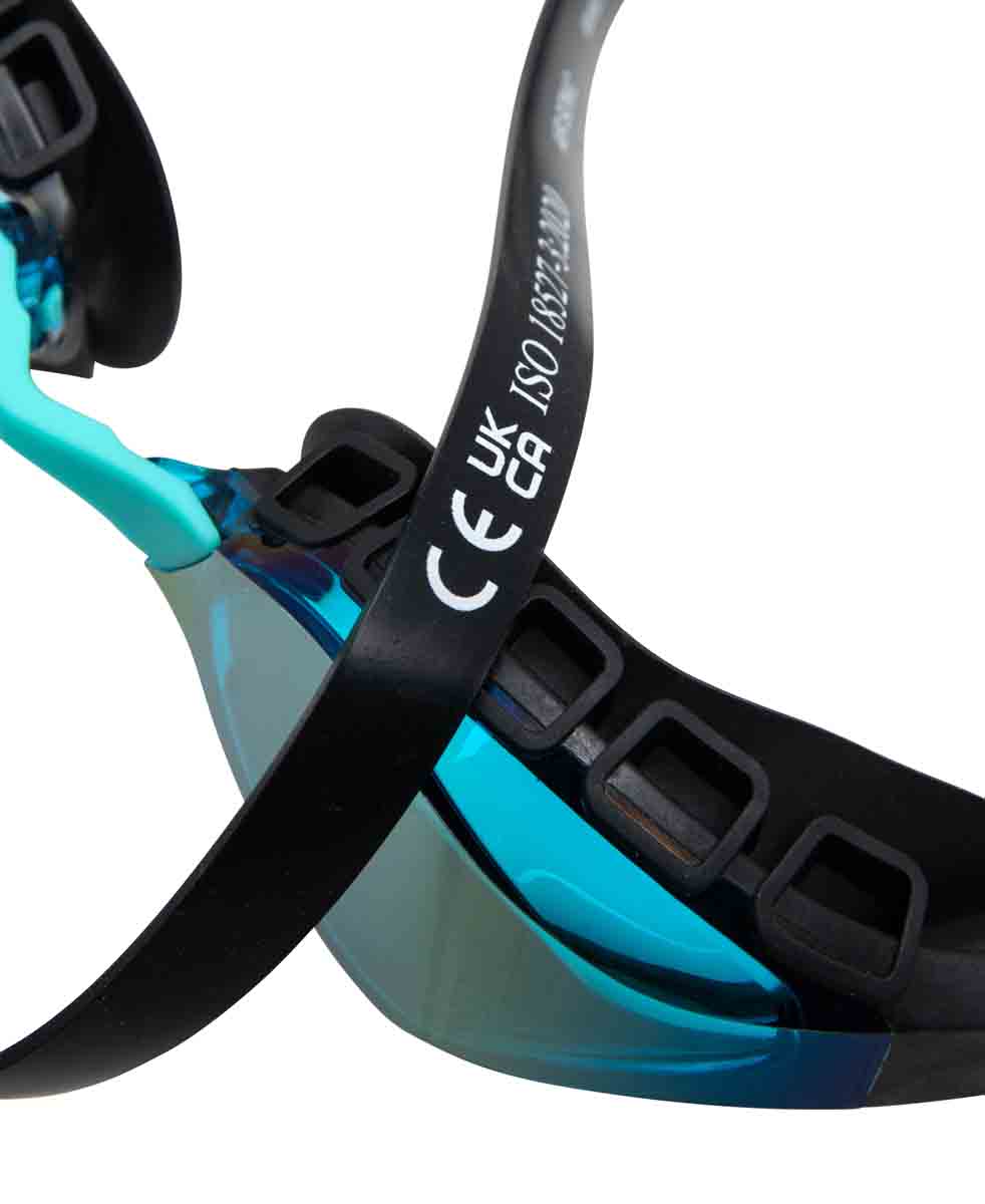 Arena Air Sonic Mirror Racing Goggles - Aqua/Black | Allens Of Kingsbury