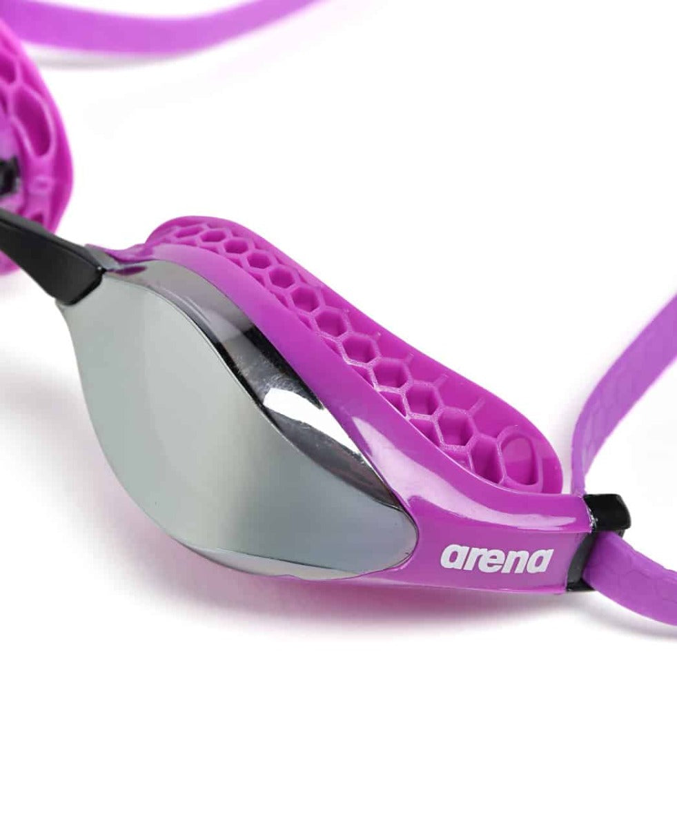 Arena Airspeed Mirror Racing Goggles - Silver/Purple/Black | Allens Of Kingsbury