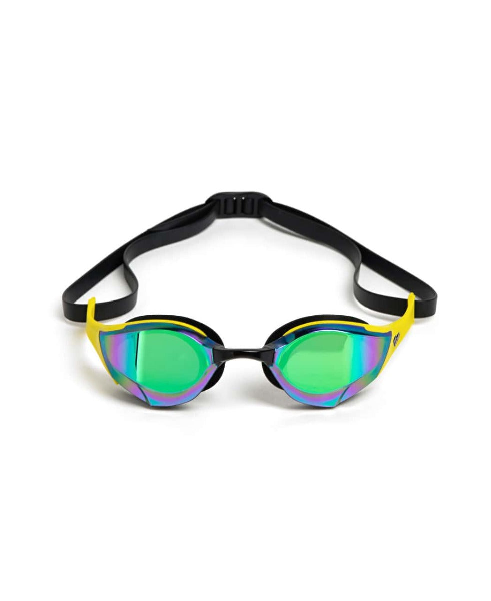 Arena Cobra Edge Swipe Mirror Racing Goggles - Emerald/Yellow/Black | Allens Of Kingsbury